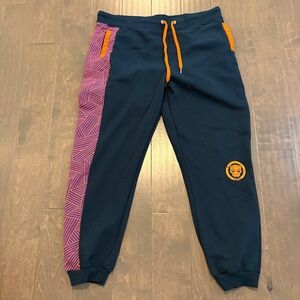 Marvel Black Panther Mens Jogger Sweatpants‎ Size XL Orange Accents Graphic